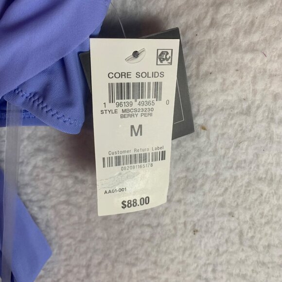 Bar III Women's Cowl Neck‎ Cutout Purple Halter Strap One-Piece Swimsuit Size M - Picture 6 of 11